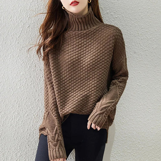 Joanna | Women's Cable Knit Turtleneck Jumper