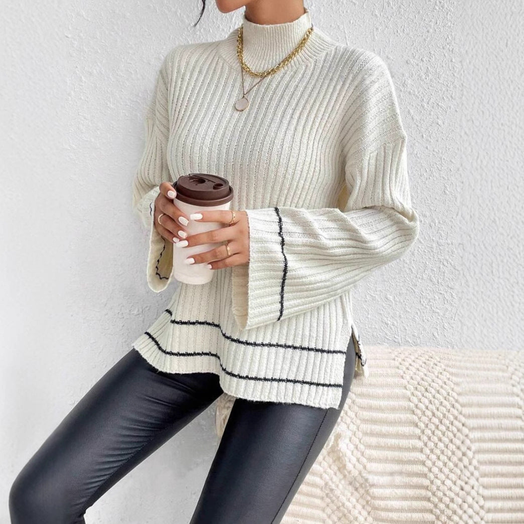 Alison | Women's Turtleneck Ribbed Sweater